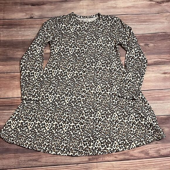 Girls Size 10 Leopard Print Dress, Soft Stretchy - Picture 2 of 5
